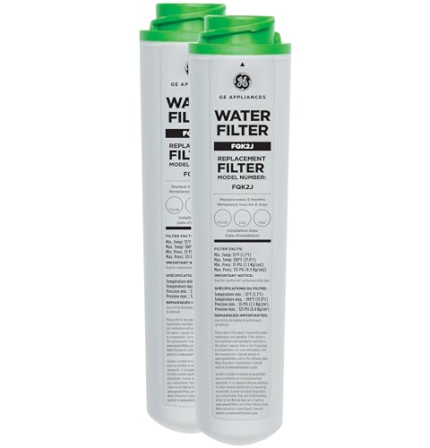 GE Under Sink Water Filter Replacement Set - Dual Flow, 2 Filters, Reduces Sediment & Impurities, Fits GXK255TBN, Pack of 2