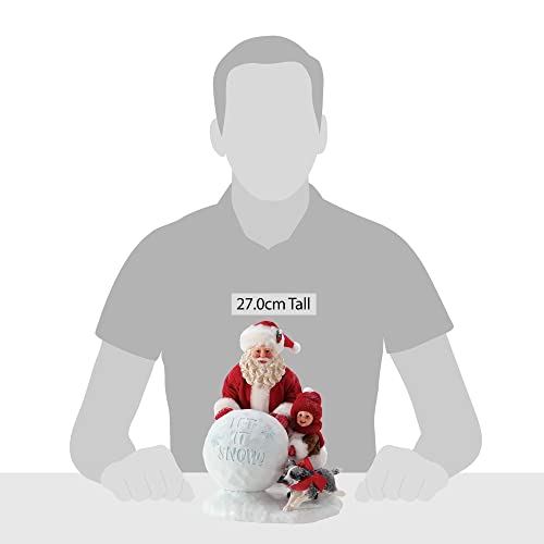 Department 56 Santa Let It Snow Figurine - Handcrafted Holiday Collectible, 10.5 Inch