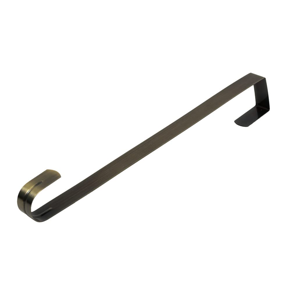 Sattiyrch 12" Wreath Hanger for Front Door,Steel Over The Door Hanger Hook,Wreath Door Hanger (Bronze,1)