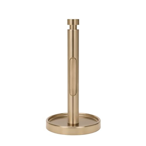 Countertop Paper Towel Holder with Heavy Duty Steel Stand & Non-Slip Base - Warm Gold
