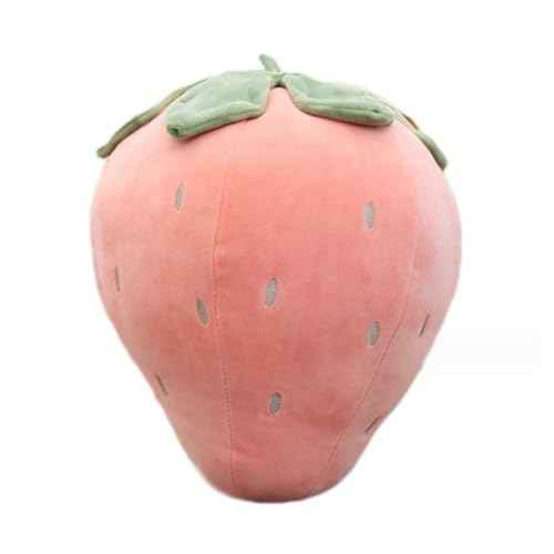 Rikyo Cute Stuffed Strawberry Fruit Soft Plush Toy Hugging Pillow Gifts for Kids Toys,Girl Boy Pet Food Shaped Stuff Cuddle Toy for Christmas,Baby Shower,Birthday,Bridal Shower (Pink-20cm)
