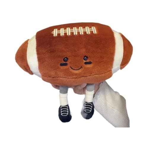 11inch Football Plush Toys,Rugby Stuffed Sports Balls Toy,with feet Creative Soccer Doll,Cute Fun Soft Plush Ball,Plush Stuffed Spherical Soft Toys Sports Throw Pillow Cushion Kids Gift (Rugby)