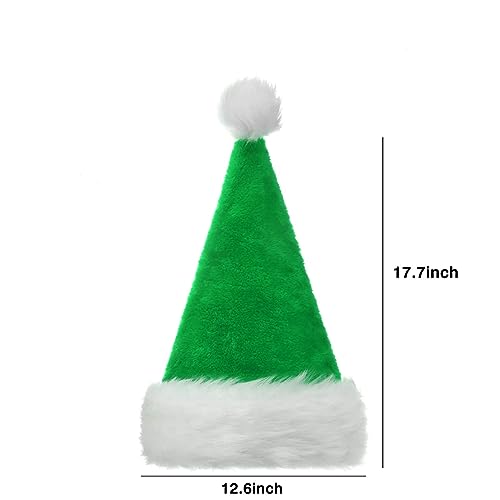 Santa Hat for women man Christmas Hats, Plush Xmas Party Hat Luxury Santa Claus Hat, Velvet Classic Fur Santa Outfit