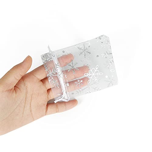 HRX Package 100pcs Snowflake Organza Gift Bags Christmas 3x4 inch,
