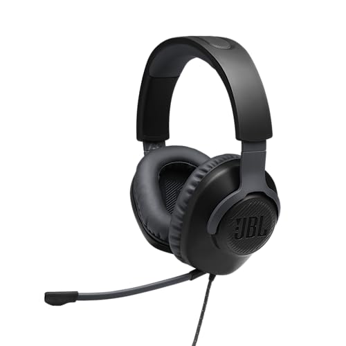 JBL Quantum 100 Wired Gaming Headphones - Over-Ear, Large, Black