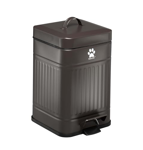 Nevink Outdoor Dog Waste Trash Can 5L Mulch Odor-Proof Stainless Steel