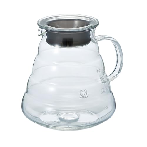 Hario V60 Range Server 800ml Clear - Coffee Carafe with Heat-Resistant Handle