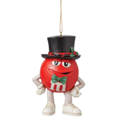 Jim Shore M&M's Red Character Ornament - Holiday Hanging Decor, 4.33 Inch