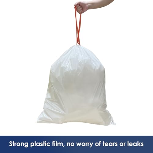 13 Gallon Tall Kitchen Trash Bags - Unscented, Leakproof, 200 Count