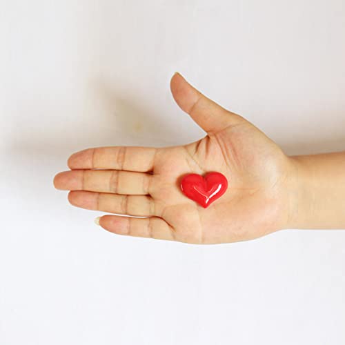 4 PCS Heart Shape Fridge Magnets, Red and Pink Love Small Decorative Magnets for Office Home Kitchen Decoration