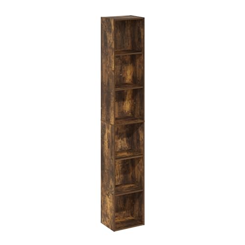 Furinno LUDER Book Shelf, 6-Tier Tall Modern Bookshelf, Bookcase with