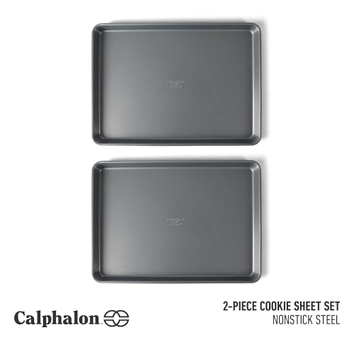 Calphalon Titan 2-Piece Nonstick Baking Sheet Set, 12x17 Inch, PFOA-Free, Durable Metal Construction