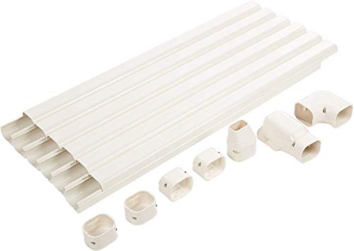 20 Ft. Mini Split Line Set Cover Kit - Weather-Resistant, Easy DIY Installation