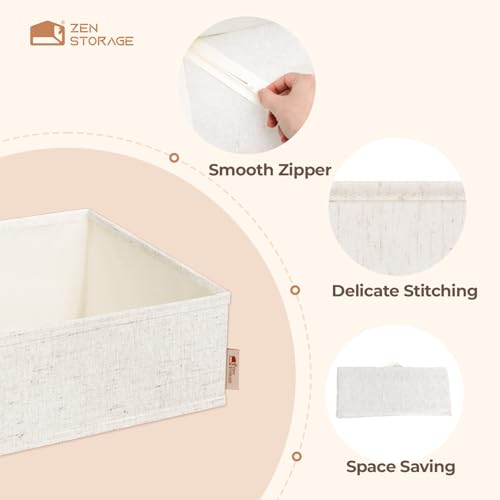 Cotton Linen Baby Drawer Organizers - 20 Pack Beige Linen Nursery Storage
