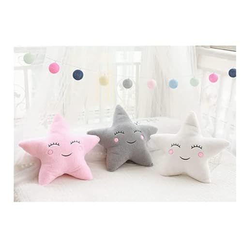 Soft Plush ELONEL Star Pillow Moon Cloud Fresh Cushion Bed Pillow Home Office Sofa car seat Cushion Party Supplies (Clouds (21.5*17.7) inch (55*45) cm, White)