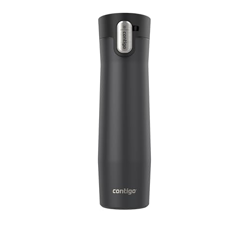 Insulated Travel Mug - Stainless Steel, 24oz, Leak-Proof, Matte Black