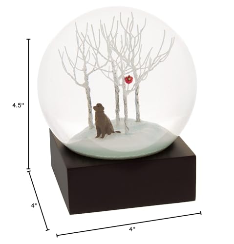 Chocolate Labrador Snow Globe - Handcrafted Holiday Decor Gift