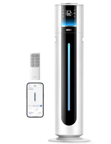 DREO White 11L Smart Humidifier for Large Rooms 700 sq.ft., Quiet 100H Runtime