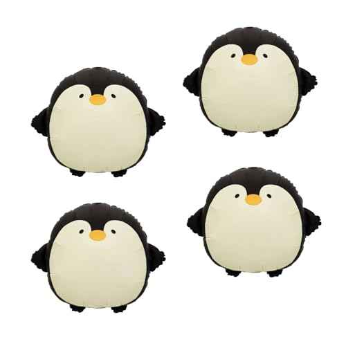 Cute Penguin Balloon 21" Pack of 4 Cartoon Penguin Birthday Party Decorations Arctic Polar Animal Winter Animals for Boys and Girls Party Decorations Baby Shower
