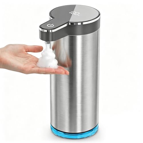 Automatic Foaming Soap Dispenser Gray 12oz Touchless Waterproof IPX5 - Self-Cleaning