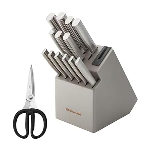 KitchenAid Gourmet 14-Piece Knife Set with Built-In Sharpener - Stainless Steel