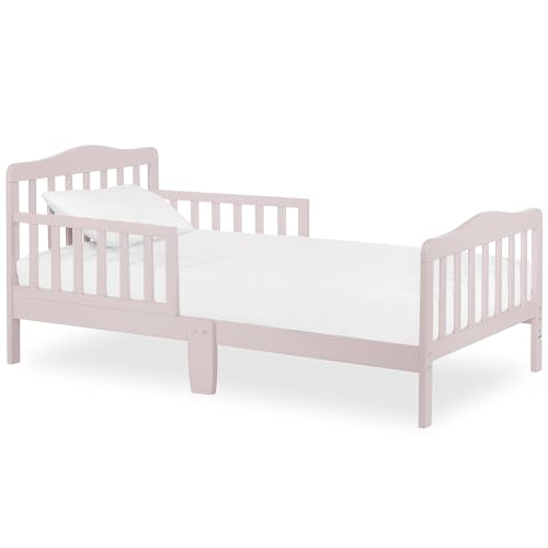 Pink Toddler Bed - Classic Design, GREENGUARD Gold Certified, Safety Rails, Low-to-Floor