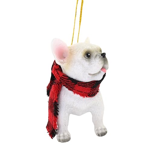 Needzo French Bulldog Christmas Ornament - Festive Pet Decor, Dog Lover Gift, 2.5x1.3x2.5 Inches