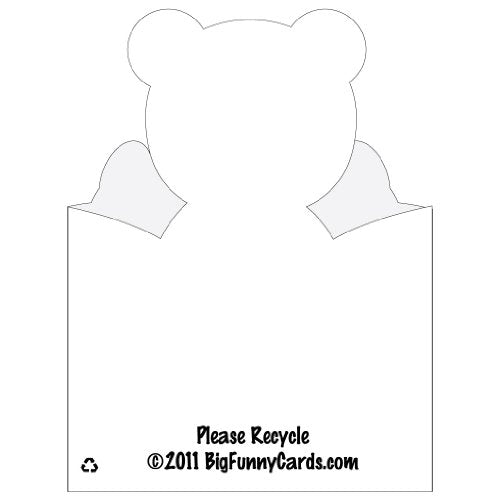 VictoryStore Jumbo 3-Foot Christmas Card with Envelope - Bear Hug