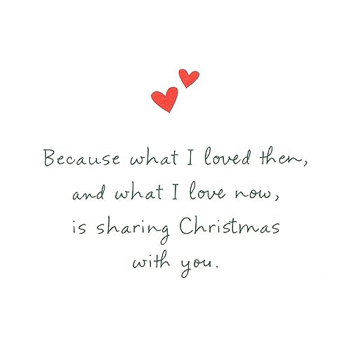 American Greetings Fireplace Card for Husband - Romantic Christmas Greeting, 5.375 x 8.25 in