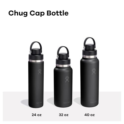 Hydro Flask 40 oz Tonal Black Insulated Stainless Steel Water Bottle with Leakproof Flex Chug Lid