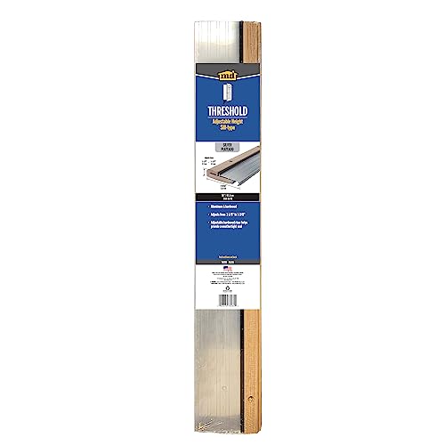 M-D Building Adjustable Aluminum & Hardwood Threshold - Silver, 5 5/8 x 36 in.
