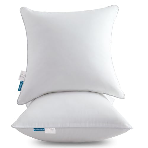 White 26x26 Inch Pillow Inserts Set of 2 - Cotton Cover Decorative Throw Pillows Variation of THIS listing