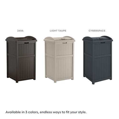 Suncast 33 Gal Outdoor Trash Can Hideaway with Lid - Cyberspace, 1 Pack