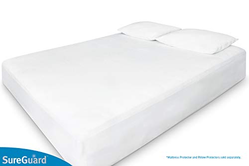 SureGuard King Size Waterproof Mattress Protector - Cotton Terry Fitted Cover, Hypoallergenic