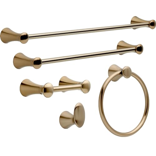 Delta Lahara Pivoting Toilet Paper Holder Champagne Bronze Wall Mount, 2.33 x 10.08 in