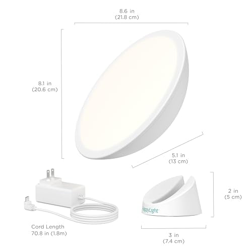 Cordless LED Light Therapy Lamp - 10,000 Lux, Portable & Adjustable