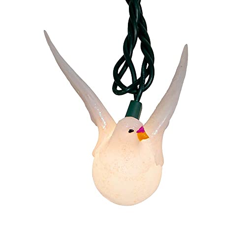 Kurt S. Adler 10-Count Glitter Dove Holiday Light Set