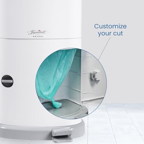 Janibell Akord Slim 7-Gallon Adult Diaper Pail with Hands-Free Pedal & Odor Control