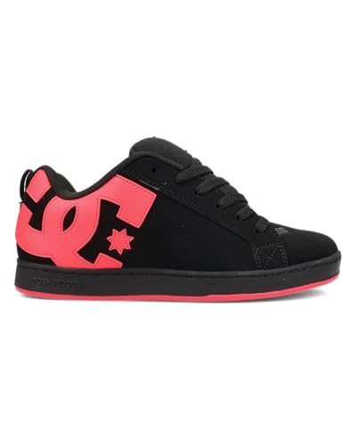 DC Women’s Court Graffik Skate Shoes - Black & Hot Pink, Size 6