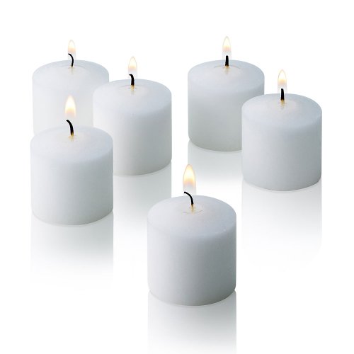 Bulk White Votive Candles 144-Pack - 10 Hour Burn Time for Weddings & Parties