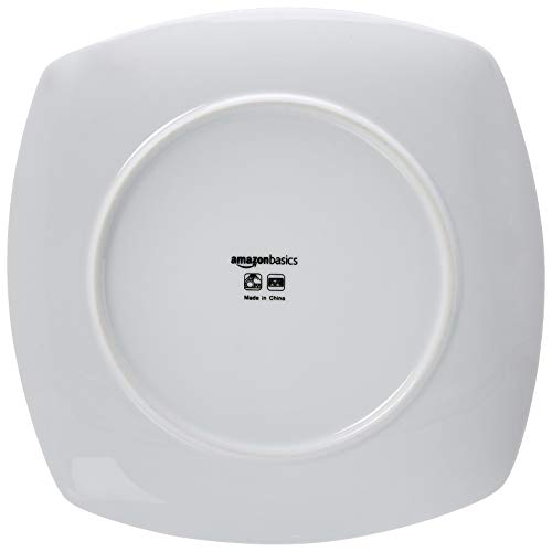 Modern Beams Square Dinnerware Set for 6 - 18-Piece Porcelain Plates & Bowls