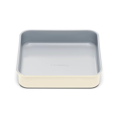 Cream 9-Inch Non-Stick Ceramic Square Baking Pan