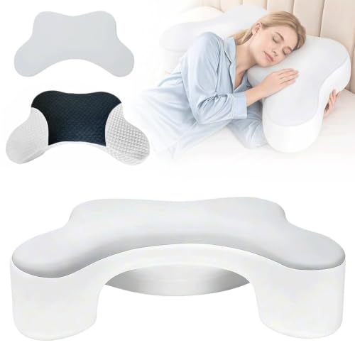 Side Sleeper Pillow with Arm Hole - Ergonomic Memory Foam for Shoulder Pain