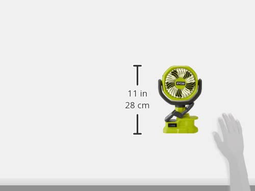 Ryobi 18V ONE+ Clamp Fan with Rotatable Head, 10cm Portable Cordless Fan