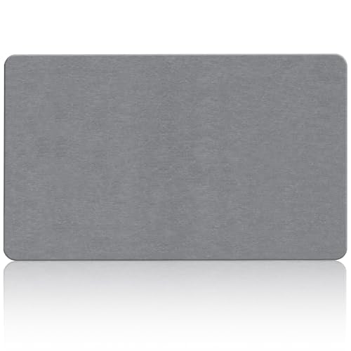 Extra Large Stone Bath Mat 36x24 Inches Non-Slip Shower Rug Gray Variation 1
