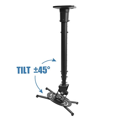 DYNAVISTA Extendable Black Full Motion Projector Ceiling Mount Bracket