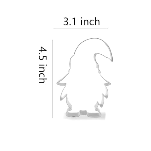 Keewah 3-Piece Gnome Cookie Cutter Set - Stainless Steel Baking Tools