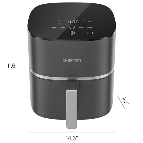 Chefman TurboX 4-in-1 Air Fryer 5 Quart - Crispy Fries, Chicken, Wings