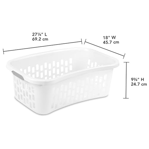 Sterilite HipHold Laundry Basket 1.5 Bushel White 6 Pack - Rectangle Clothes Hampers