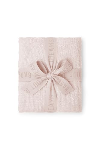 Barefoot Dreams CozyChic Lite Ribbed Blanket 30x40 Pink - Soft Lightweight Throw